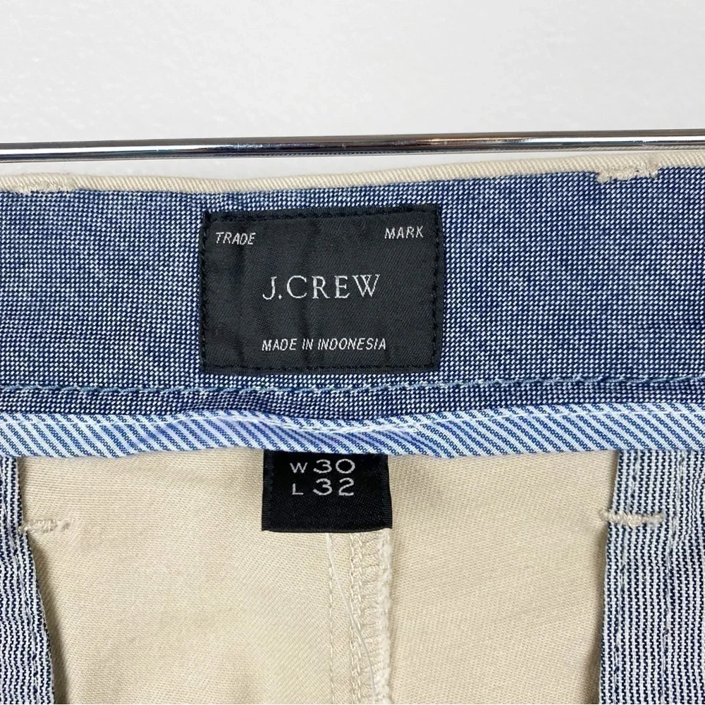 J. Crew Men's 484 Slim Fit Stretch Chino Pants Weathered Chino Size 30x32 NWT